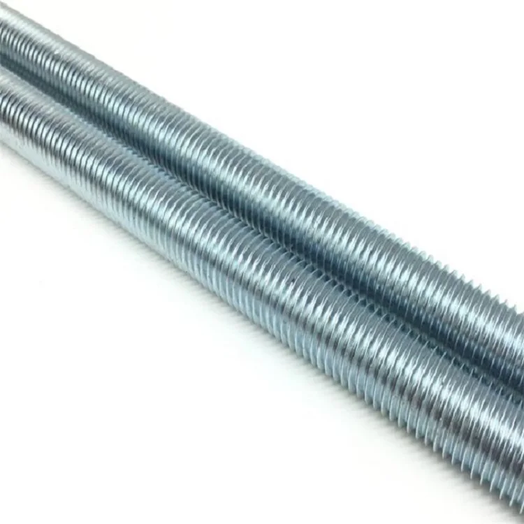 carbon steel threaded rods bar fastener Grade 4.8 galvanized DIN975 threaded rods M2-M36