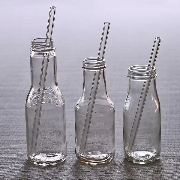 Crazy Glasses Crystal Quartz Straws Borosilicate Glass Drinking Straw 1 Piece Transparent Cocktail Glass Wine Glass Accessories