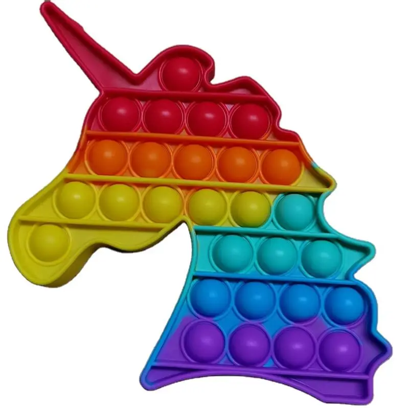 Fun figit pack anti stress autism pad bubble square up push mini color heart unicorn toy fidget toy toy rainbow