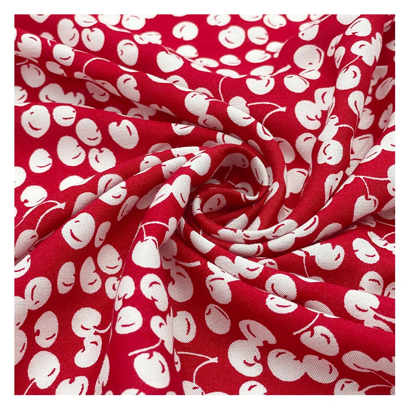 Оптовая продажа, высококачественная ткань из искусственного шелка с индивидуальным принтом «Challis», 100%