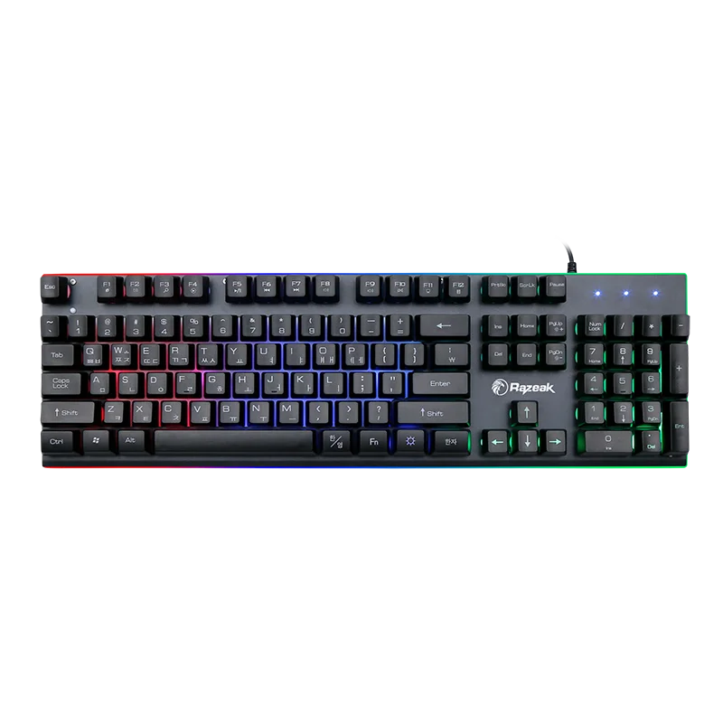 Factory Wholesale Mechanical Feel RGB 104 Keys Office PC Laser Wired Professional Gaming Keyboard