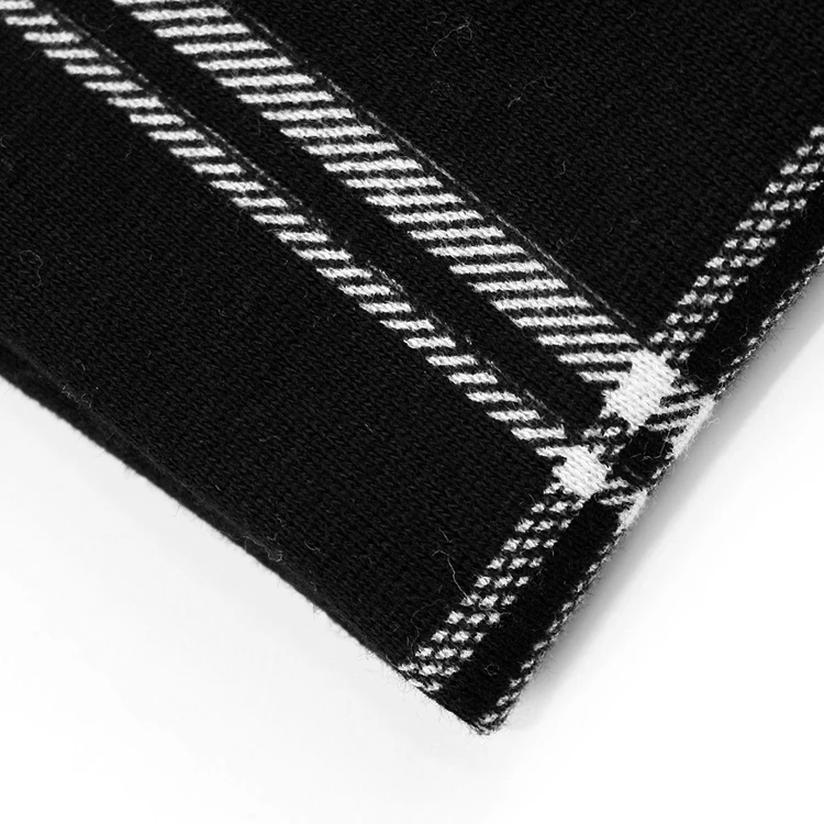 
100% cotton knit french terry fabric yarn dyed big plaid/grid/check design 