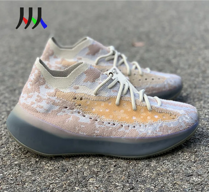 
 Высококачественные оригинальные кроссовки Yeezy 380 перца инопланетянин цвета синего овса Светоотражающая модная обувь для мужчин и женщин Yezzy 380 В повседневные кроссовки  