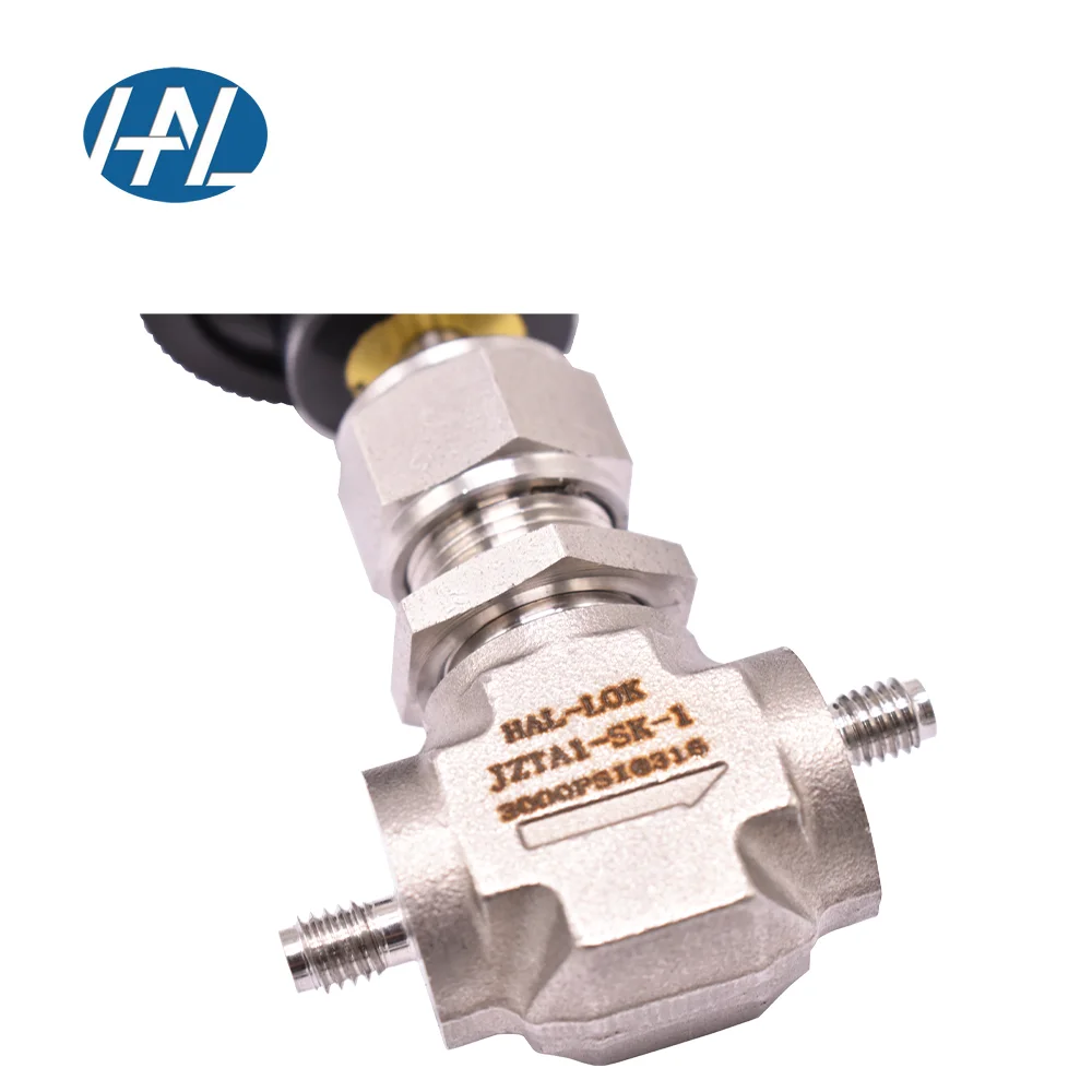 316 stainless steel ferrule needle valve small flow needle valve high pressure and high temperature resistant stop valve 1 / 16