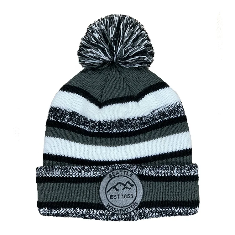 Kids beanie hat for boys girls pom knit hats beanies custom logo winter warm classic toque soft cuffed skull children cap