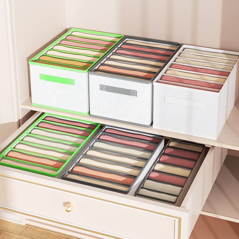 stackable fabric wardrobe drawer storage box sock underwear organizer for pants jeans clothes dividers foldable storage bag
