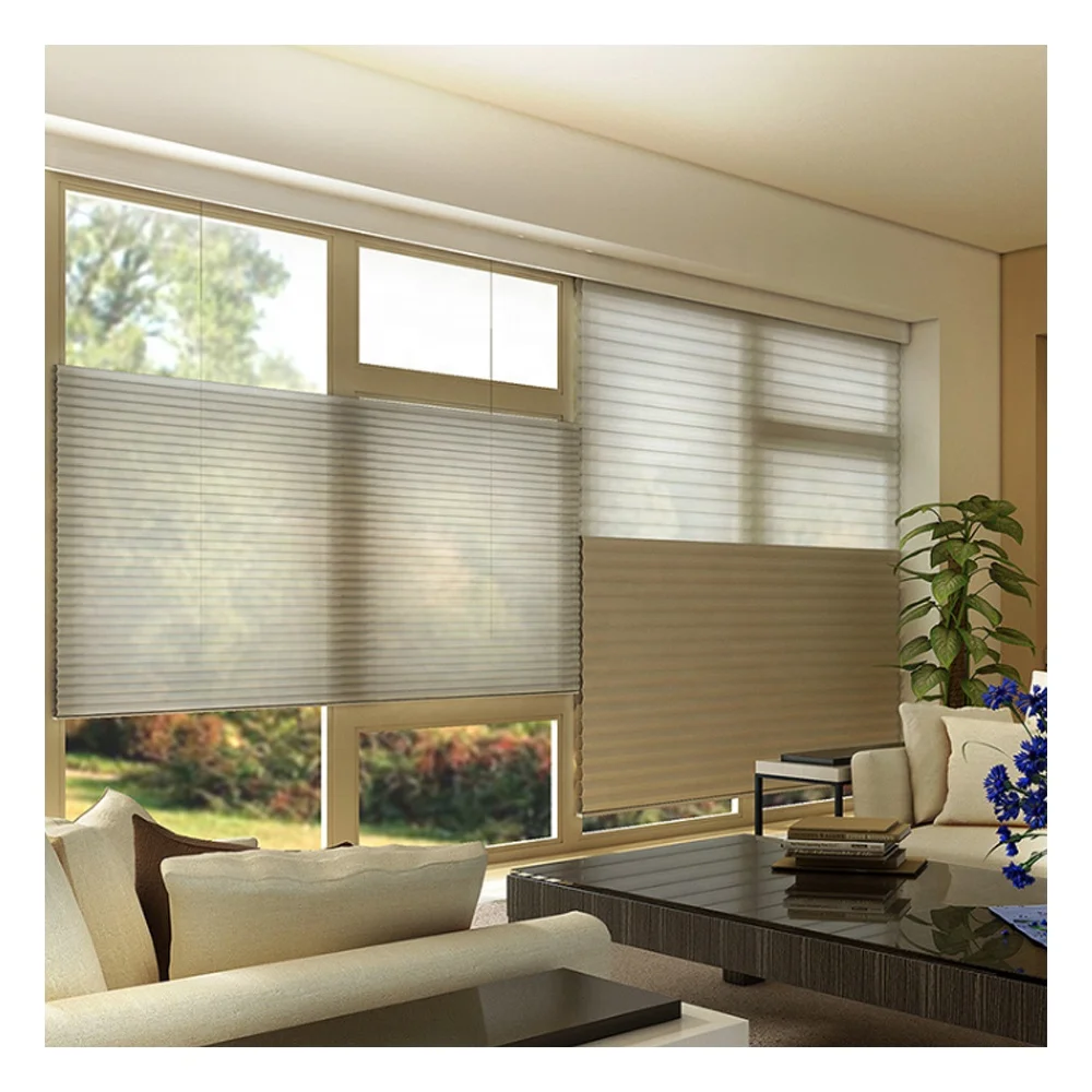 
New design custom pattern window motorized shades blackout honeycomb blinds curtain cellular roller blind 