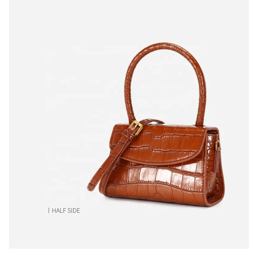 Crocodile Leather Cute Women Hand Bags Mini Clutch Bag High Fashion Crocodile  Evening Handbags