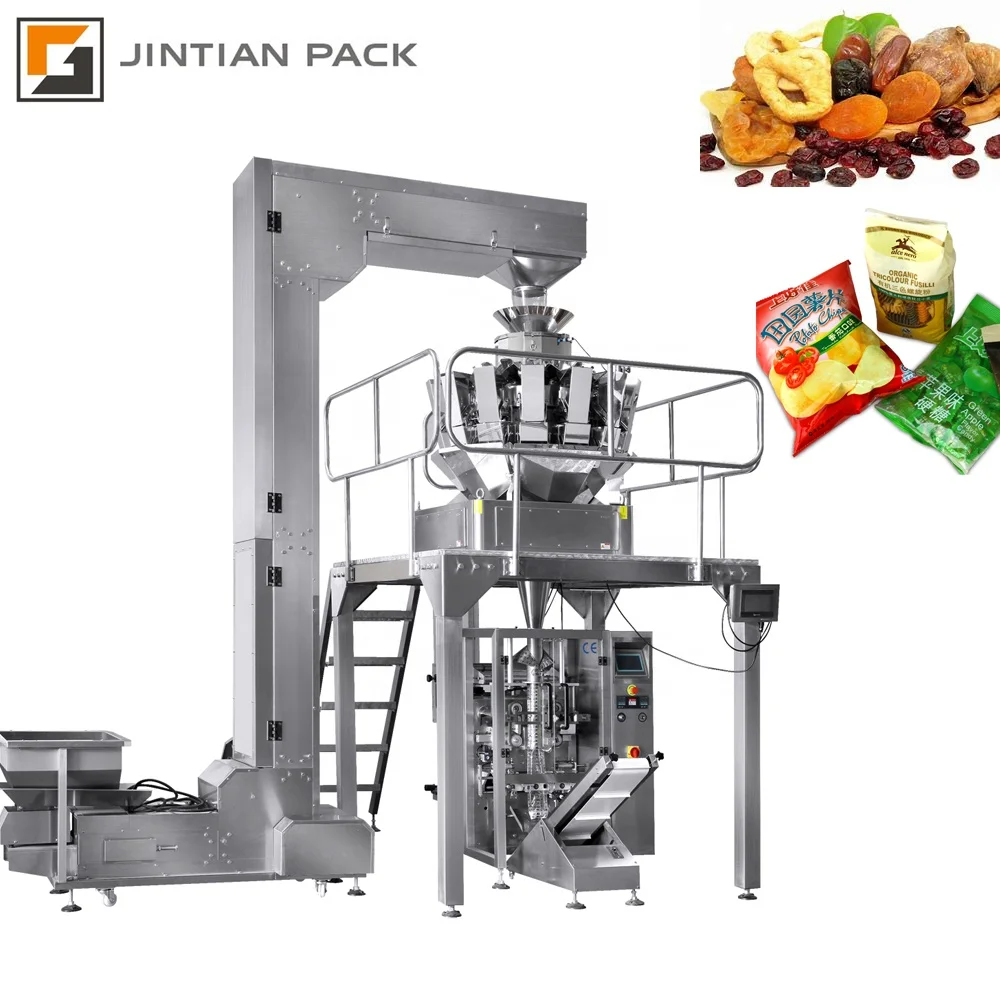 JINTIAN PACK CE 60 bags nuts sunflower melon seeds snack automatic packing machine