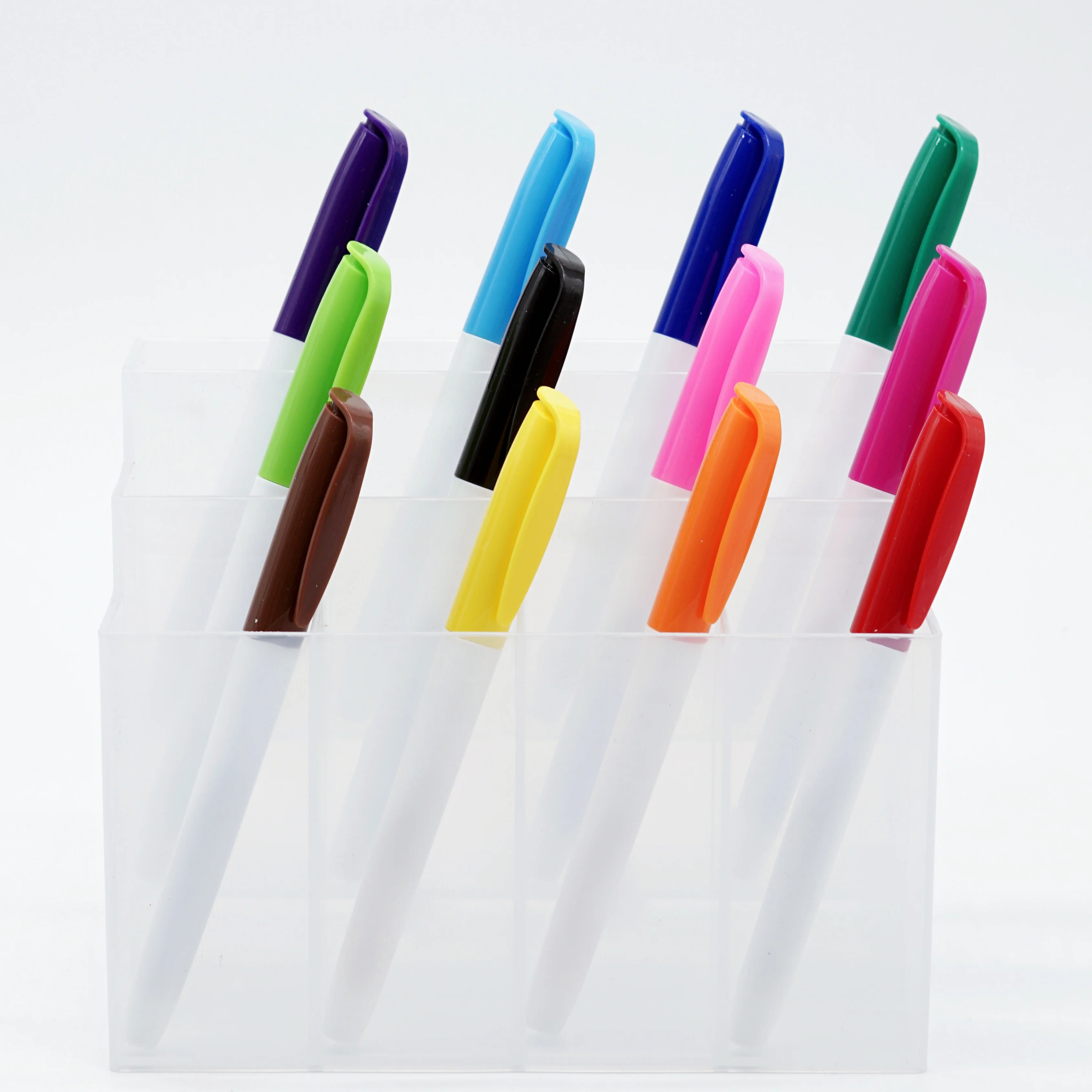 Fine Tip Dry Erase Markers,12 Assorted Colors,Trandpter Fine Point watercolor pen for Kids & Adults