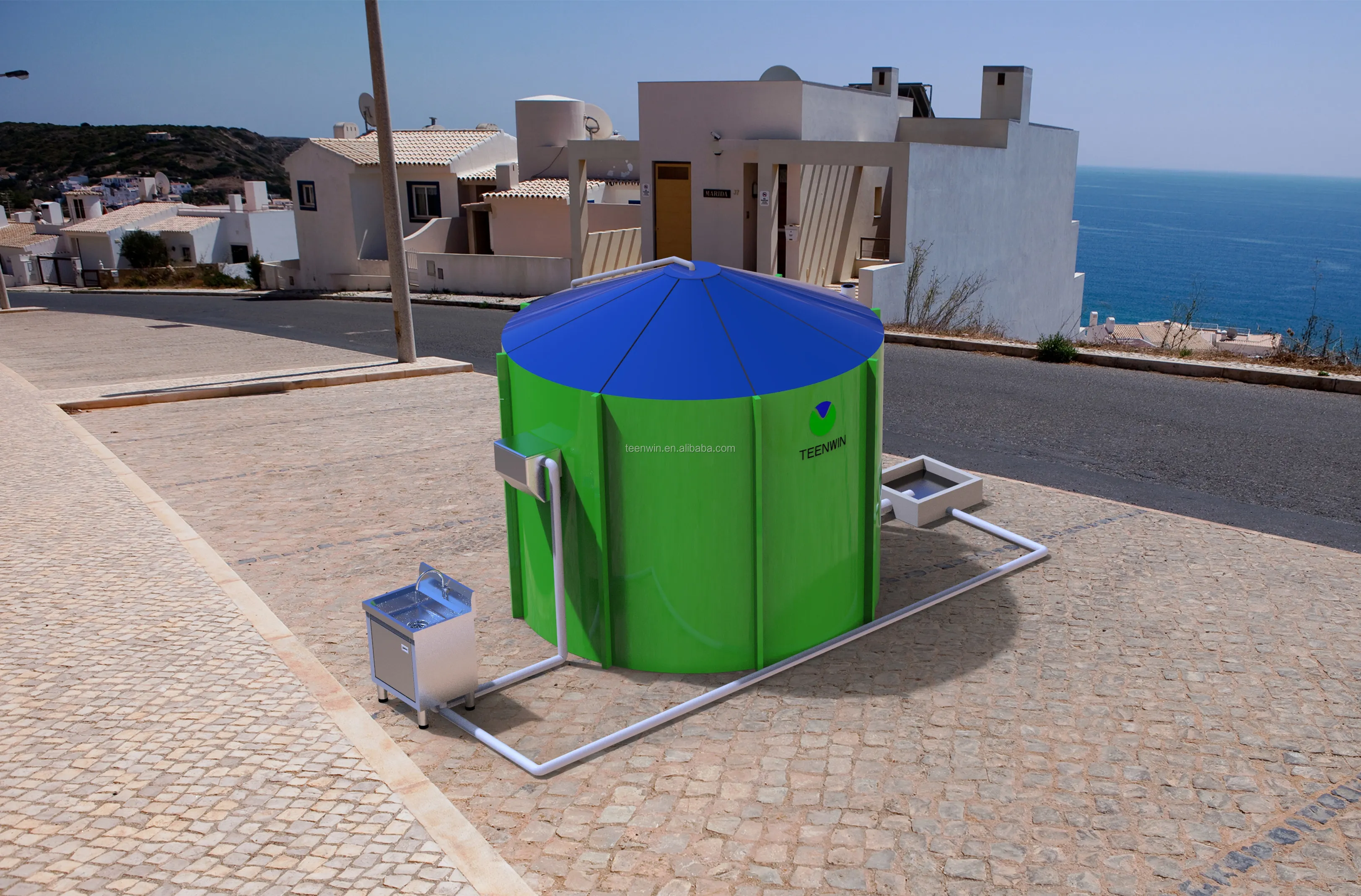 Органические продукты питания, фрукты, отходы, животный навоз, навоз, убойник, домашний промышленный большой биогазовый завод, Анаэробная система для переваривания