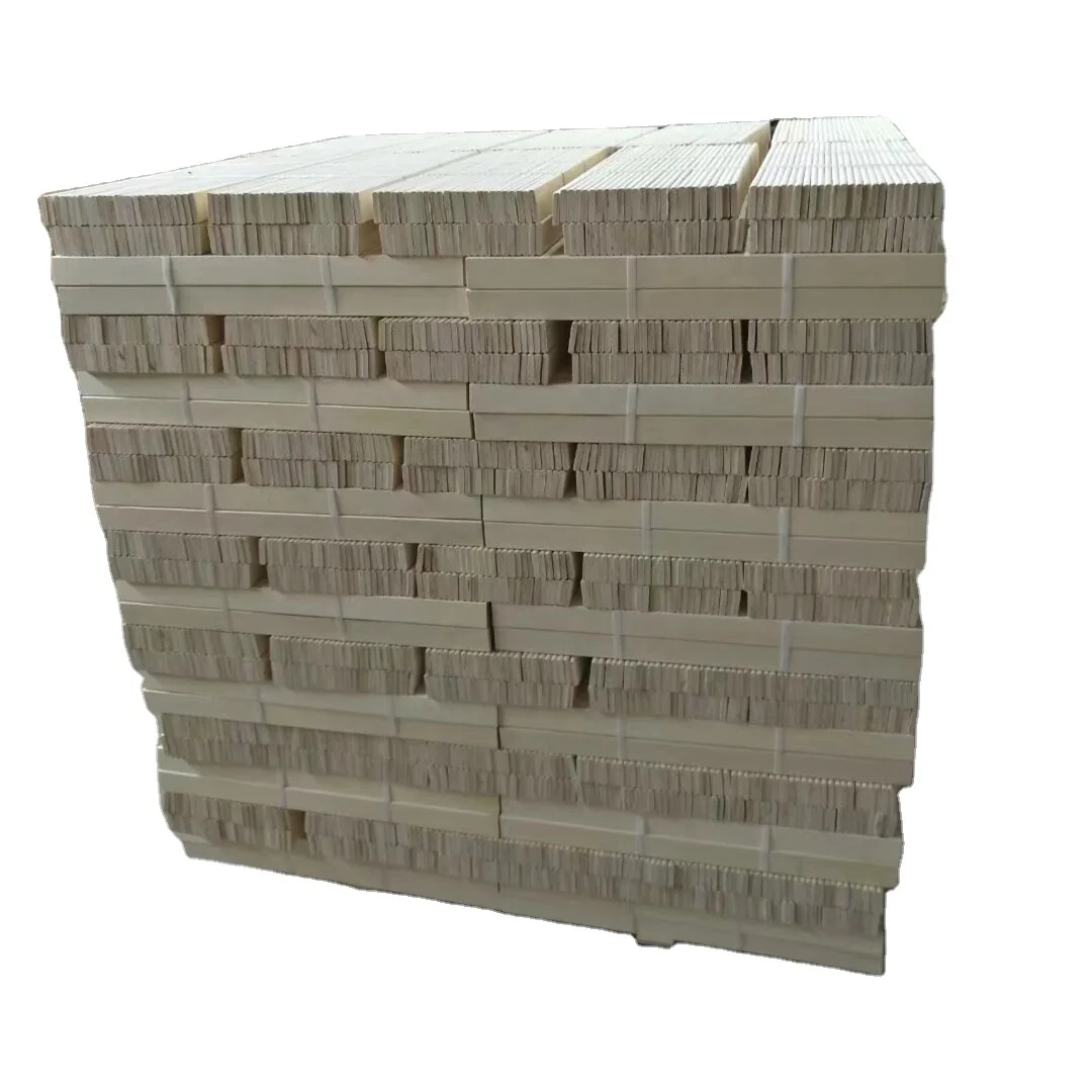Mattress support bent wood beige wooden panel bunkie board wooden slat LVL bed frame full slats