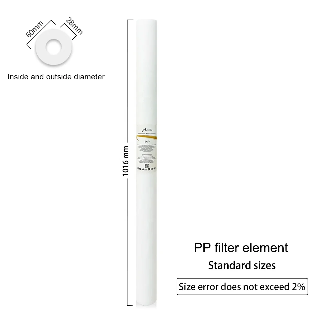 PP Spun Cartridge 10 Inch 5 Micron PP Sediment String Wound Water Filter Cartridge