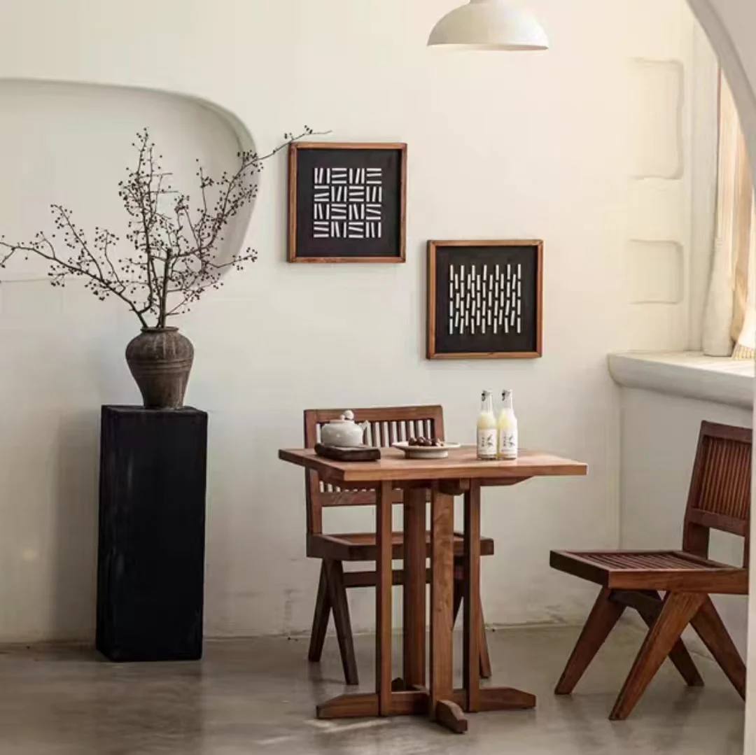 Modern Creative Wall Decor Square Painting Wooden Frame Picture for Interior Living Room Bedroom Home Wall Decorative