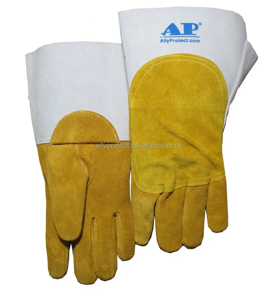 AP-1105 совершенных чувствительных баланс Сплит оленьей МИГ/wig-сварочная перчатки сварки и аргона перчатки защитные перчатки