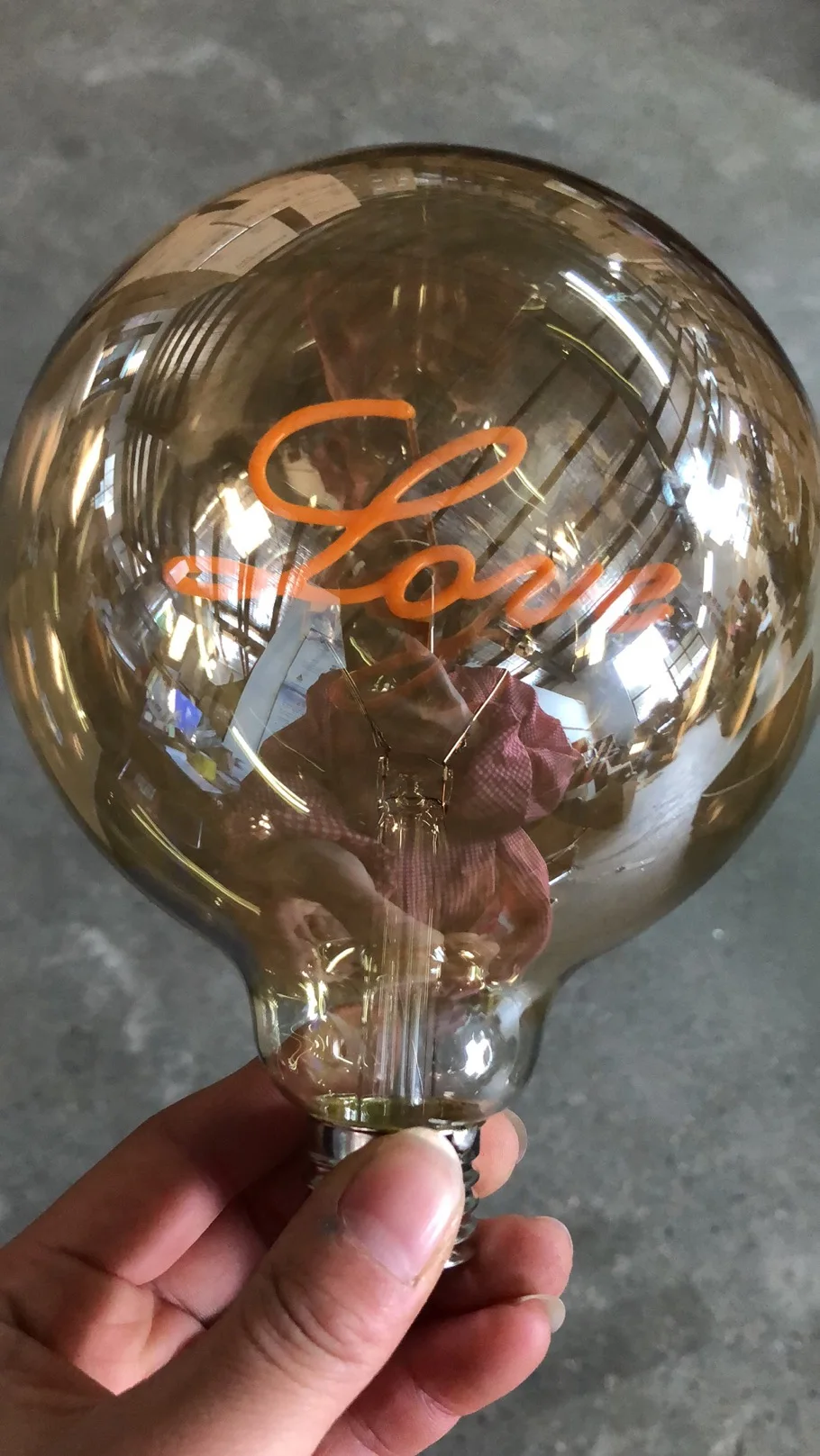 Customized logo Heart Star 4W 1800-2200k Glass E26 E27 B22d Clear Dimmable A19 A60 Cartoon Bulb LED Filament Bulb