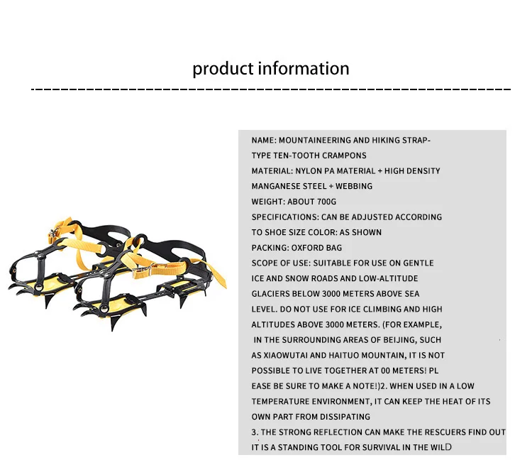 JETSHARK Wholesale 10 Teeth Ice Snow Shoe Covers Anti-slip Spike Crampons Climbing Walking Winter Ice Grippers Snow Chain Cleats