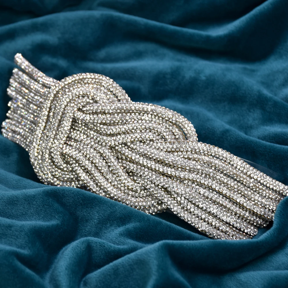 fashion bling semi finished shoe uppers material glass rhinestone diamond decorative for sandals/slipper