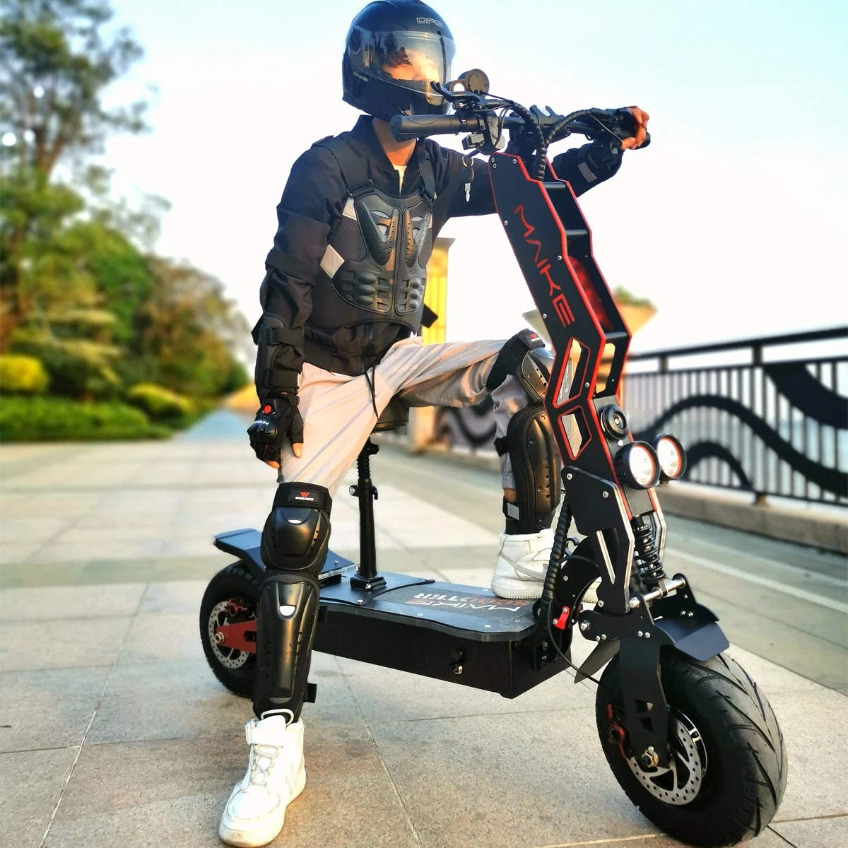Good Selling Maike MKS 60v 13 inch fat wheels 8000w dualtron 90-110kms dual motor offroad electric scooters for adults