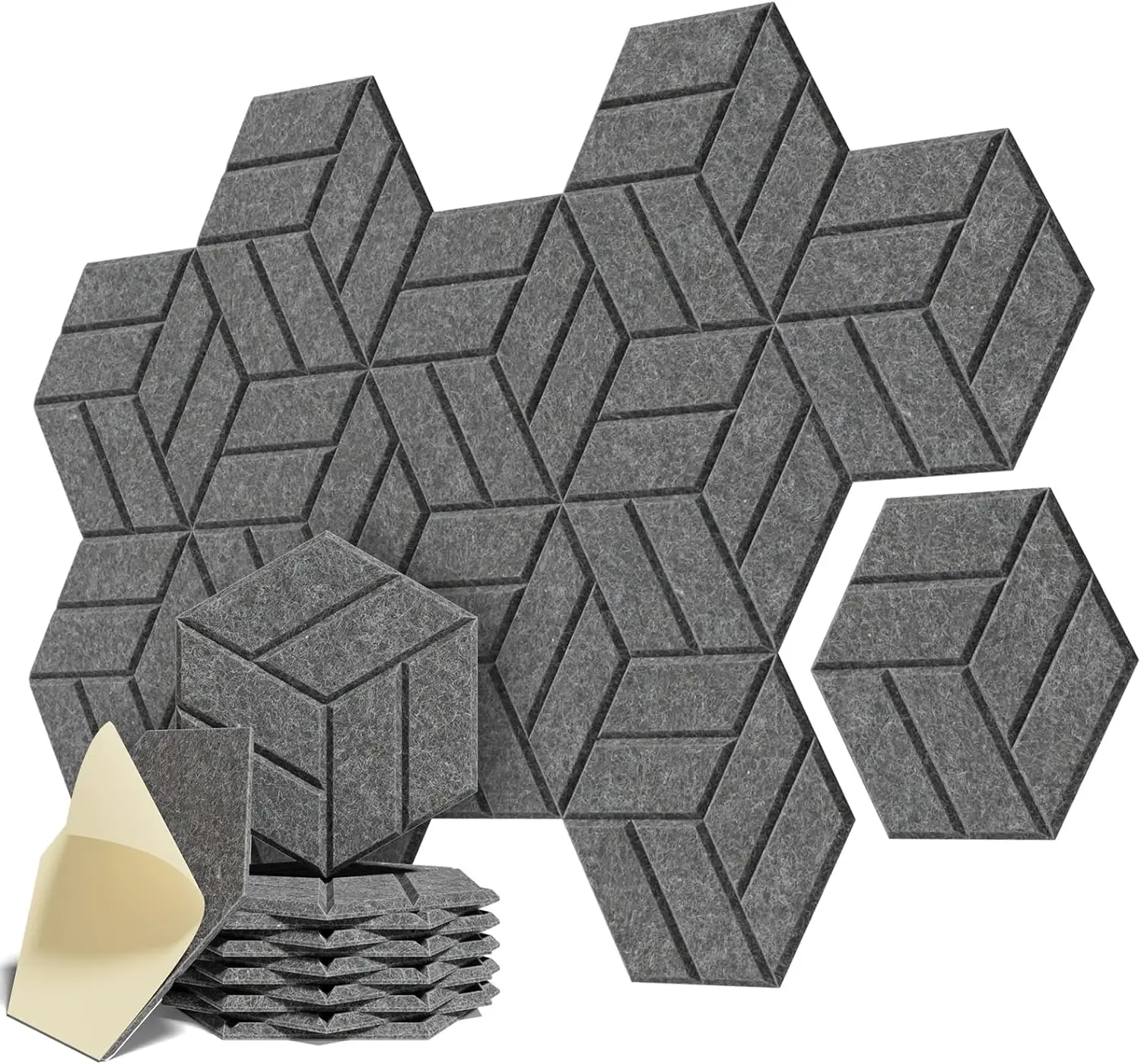 12mm V Groove Recycled Material Office Wall Screen Soundproof Noise Absorbing Ceiling Polyester Fiber Pet Acoustic Felt