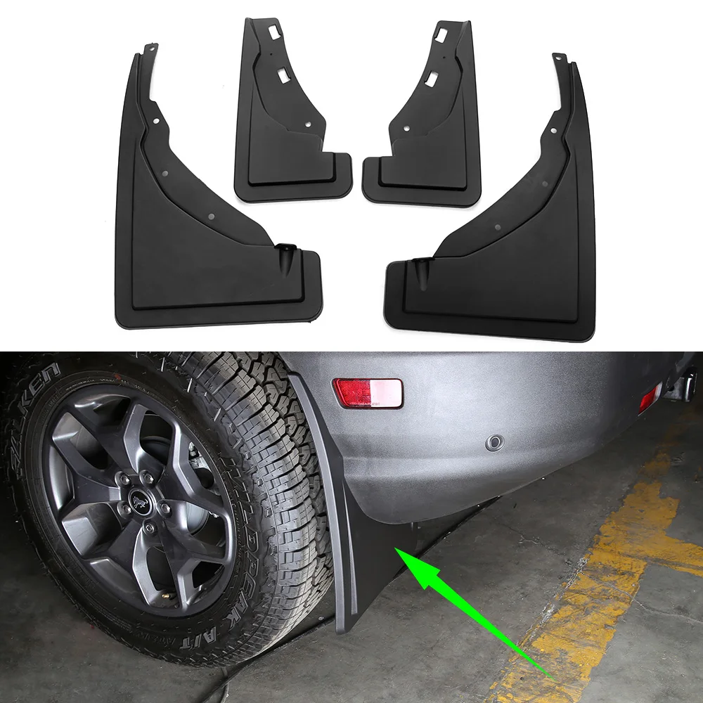 Fuxuan Factory Mud Flaps Splash Guards | Front and Rear Mud Guards Mudguard Fender Kit for Bronco Sport 2021 2022