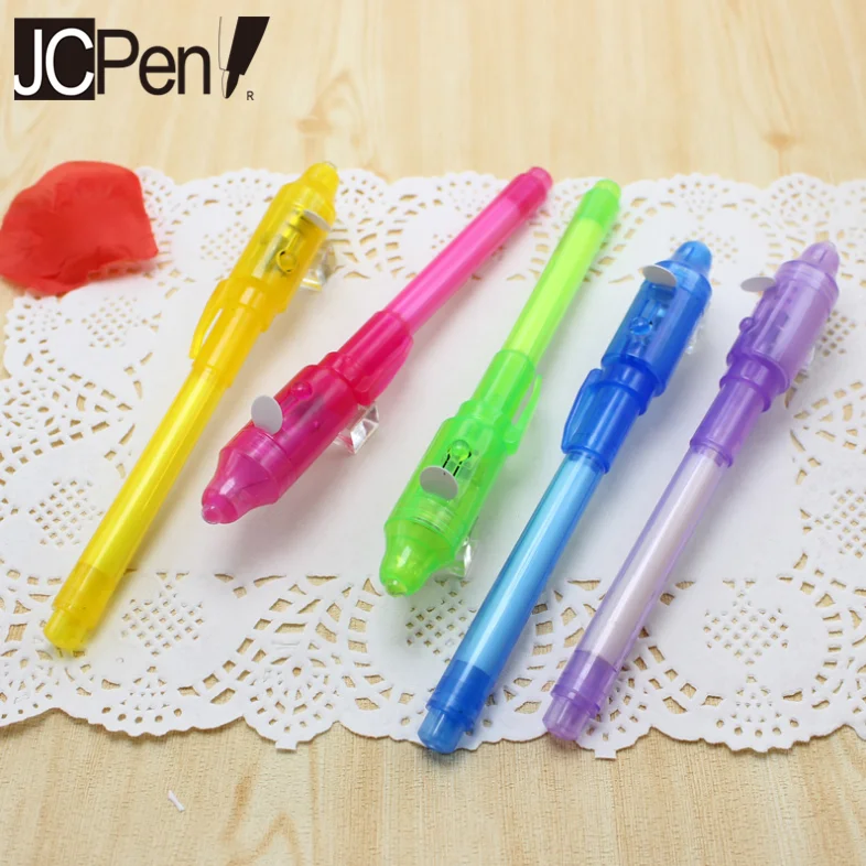
Plastic cute invisible ink multi color laser pen with led light 