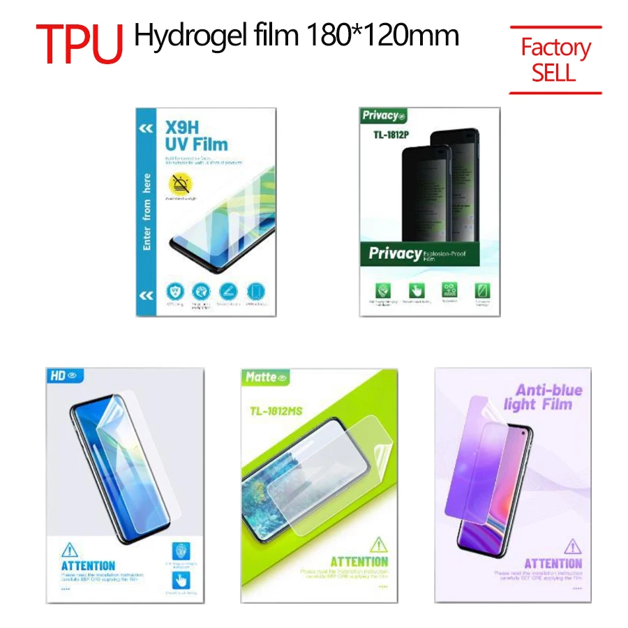 50PCS/box citee universal matte TPU film for smart phone front anti-glare screen protector