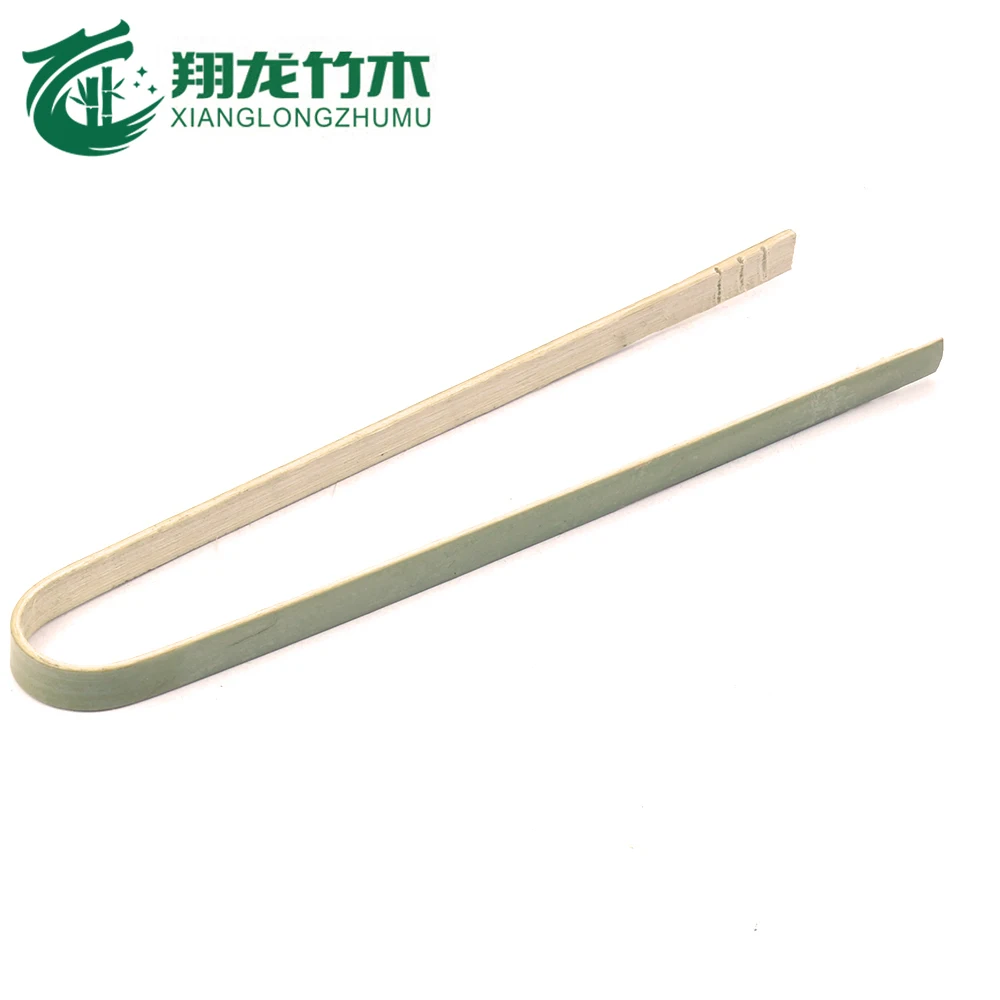 U shape  green color toast bamboo  tongs/bamboo clip
