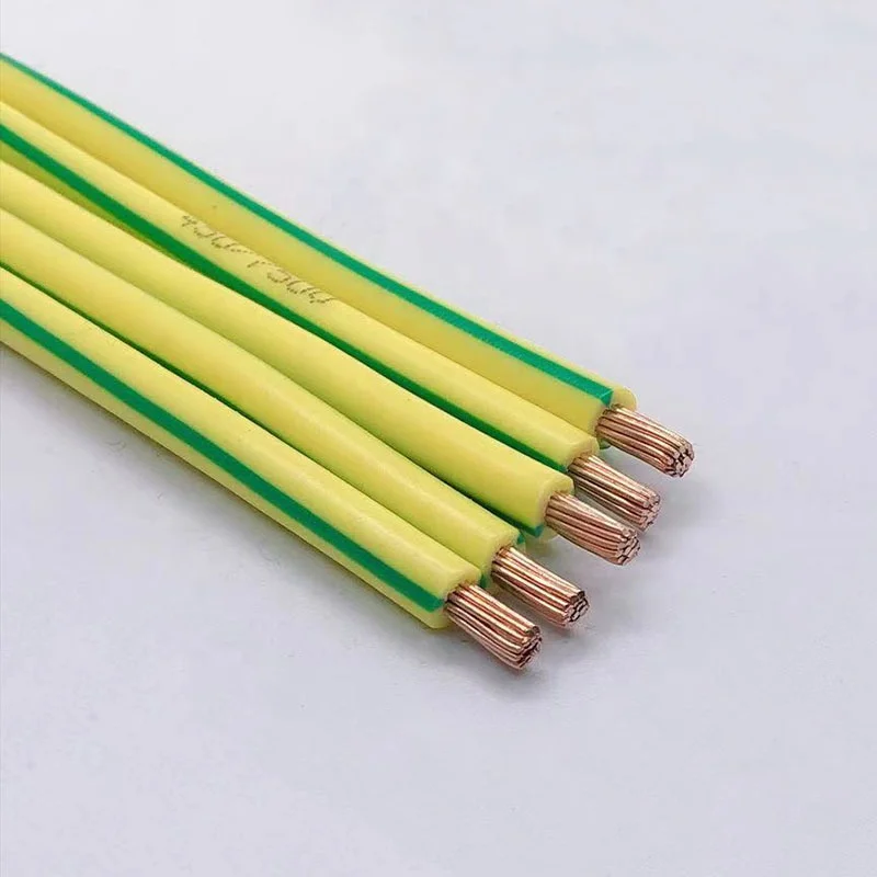 1.5mm 2.5mm 4mm 6mm 10mm 16mm 25mm Yellow and Green Ground Cable Flexible Earthing Solar Wire