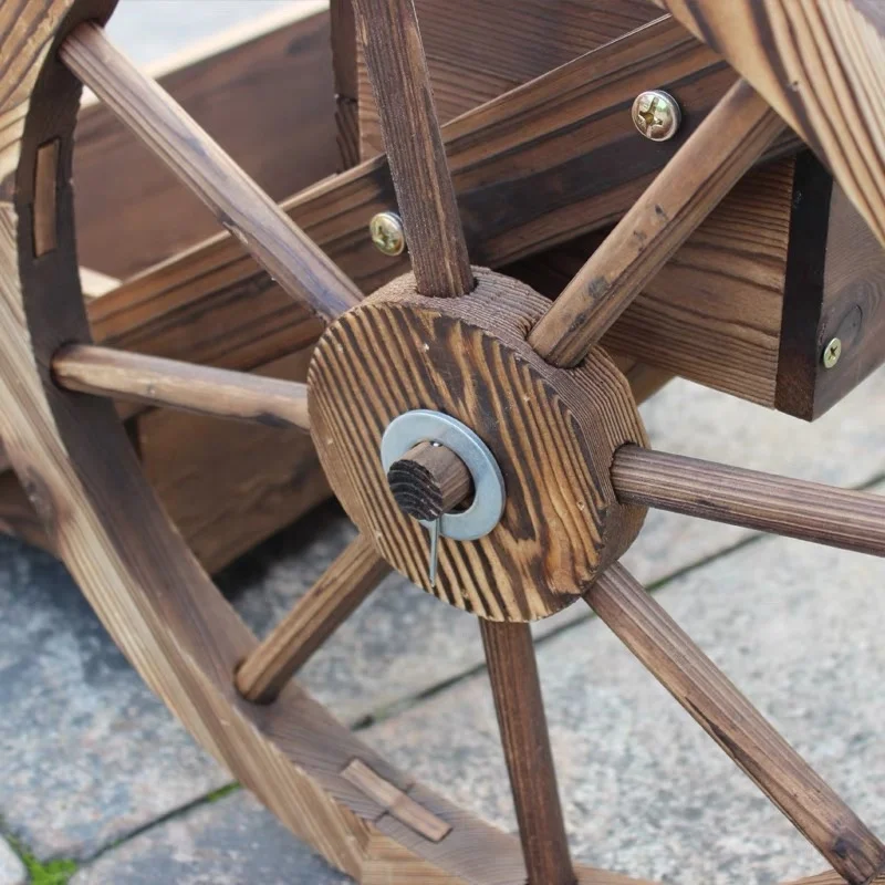 Индивидуальный домашний садовый декор плантатор деревянный цветок тележка половина ствол