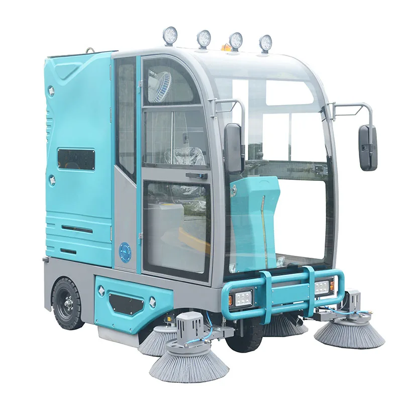 TANJIE  VWS2100G Concrete Floor Driver Sweeper Outside Ride On Road Sweeper Sidewalk Sweeping Machine