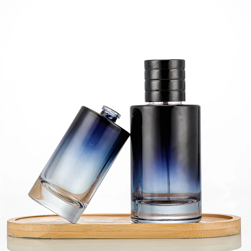 custom design your own luxury 50ml 100ml bottle black refillable perfume glass bottle perfume travel bottle