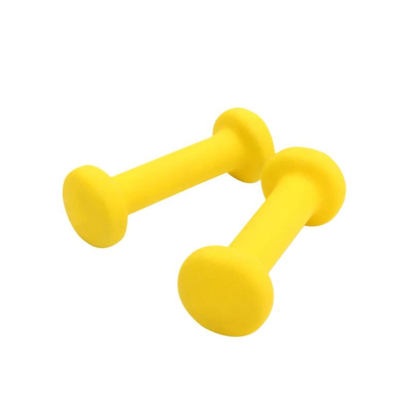 MKAS Pvc Coated Vinyl Dumbbells Yoga For Women Girl Aerobic 1Kg Neoprene Vinyl Coated Plastic Cast Iron Kids Dumbbell