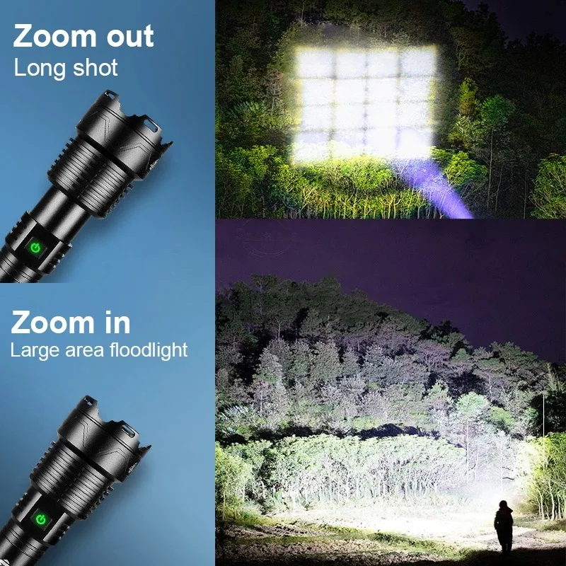 High Powered Led Flashlights Long Range Powerful Torches Rechargeable Waterproof Tactical Flash Lights