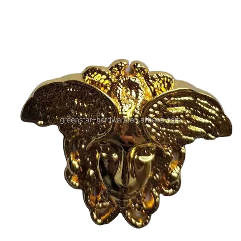  Цинковый золотой круглый узор wersace medusa head для дивана и сумочки сумка-мессенджер блестящий цвет девушек маленький