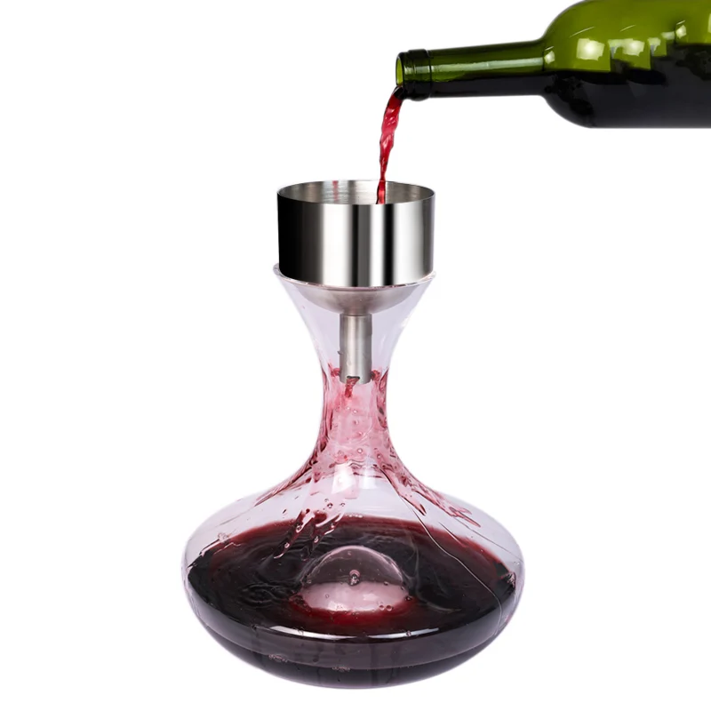 Rabbit Wine Aerator Shower Funnel with Sediment Strainer