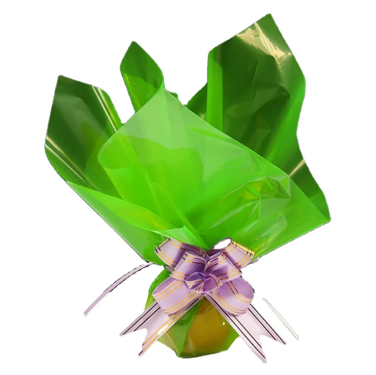 Transparent colored glass paper gift candy packaging material flower shop film bopp bouquet flower packaging