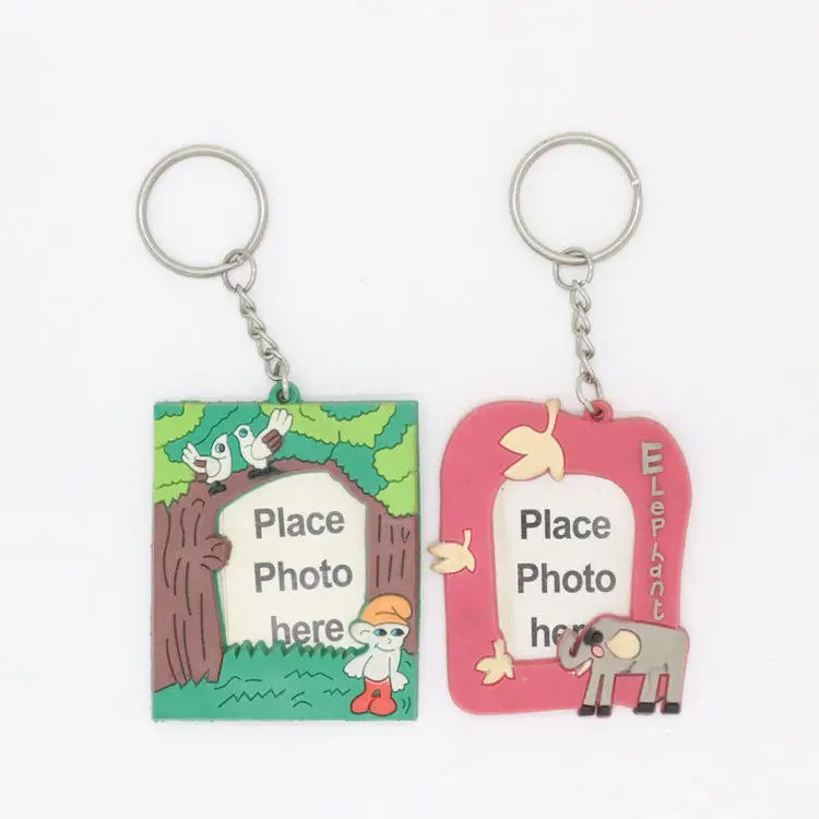 Factory Promotional Cute High Quality custom Soft Pvc Keychain with bee rectangle round customized shape
