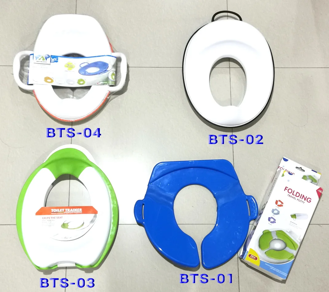 Cute Printed Baby Soft Plastic Toilet Seat with Handles Portable Single-Piece Set Design