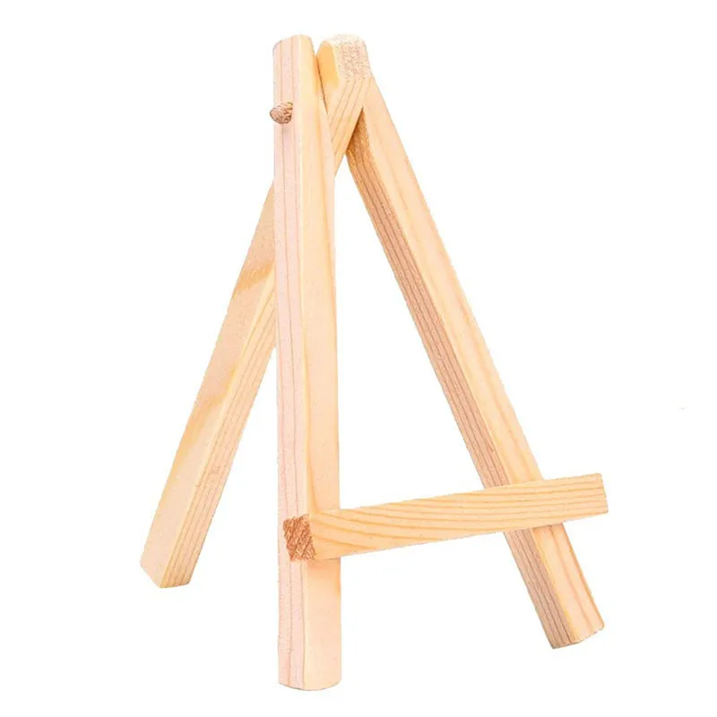 Decorative small easel mini triangle bracket wood decoration display ornaments