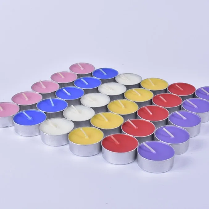Wholesale Various Scents Paraffin Wax Tea Light Candle For Date Meditation Aromatherapy Festivals Boil Tea