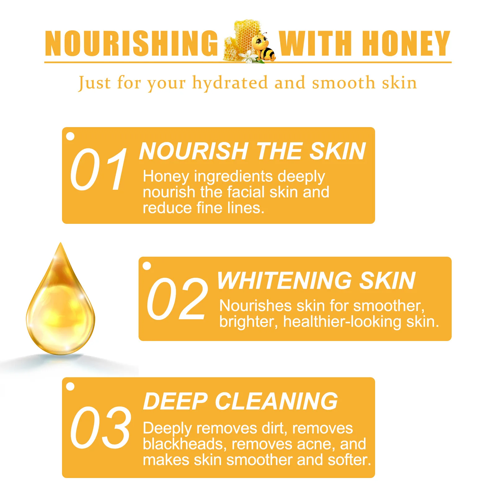 Natural Organic Skin Care Rejuvenated Skin Remove Dullness Lighten Soothing Honey Tearing Off Mask With Chamomile Flower Extract