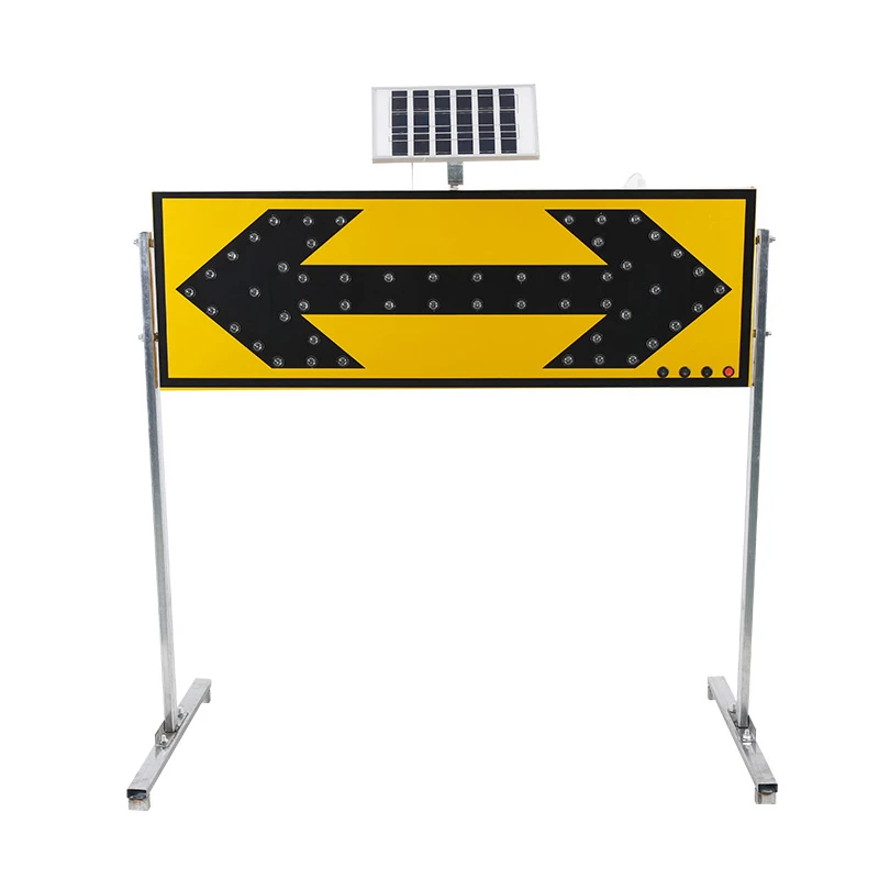 Solar Power Construction LED Traffic Arrow Sign Led Flashing Light Warning Signs Road Safety Traffic Arrow Board