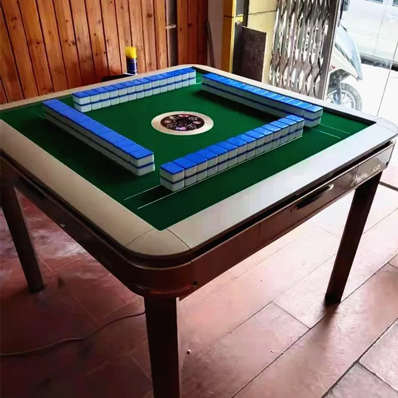 Luxury Folding Table Mahjong Set Automatic Playing Chinese for