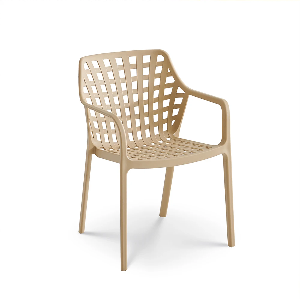 China factory comfortable armrest price pp modern plastic chair for dining