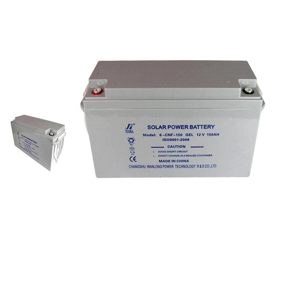 Wanlong Power 12 volt lead carbon battery 12V 150ah maintenance free deep cycle sealed lead acid gel solar battery