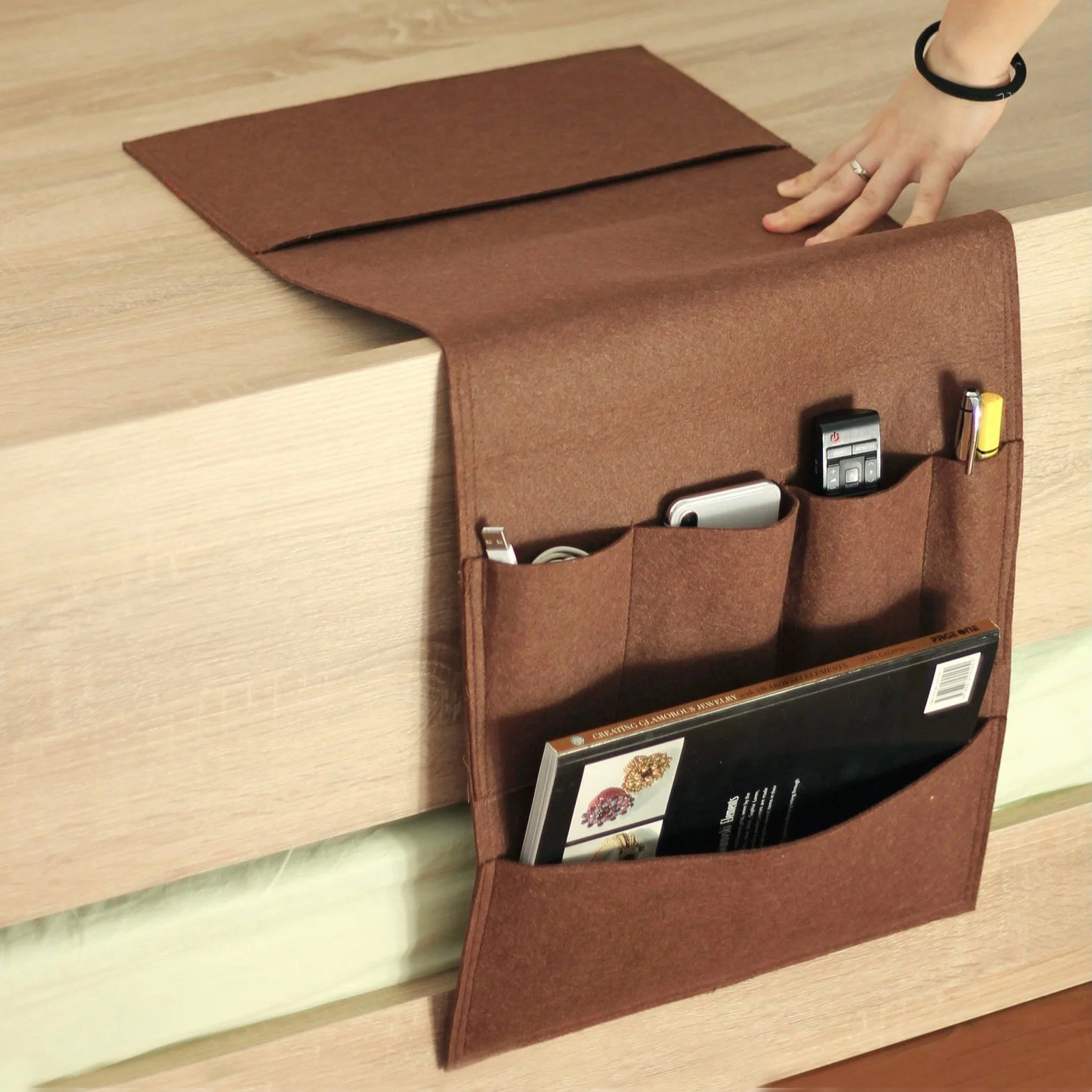 Wholesale Handmade Custom Felt sofa organizer  sofa arm rest organizer sofa armrest organizer
