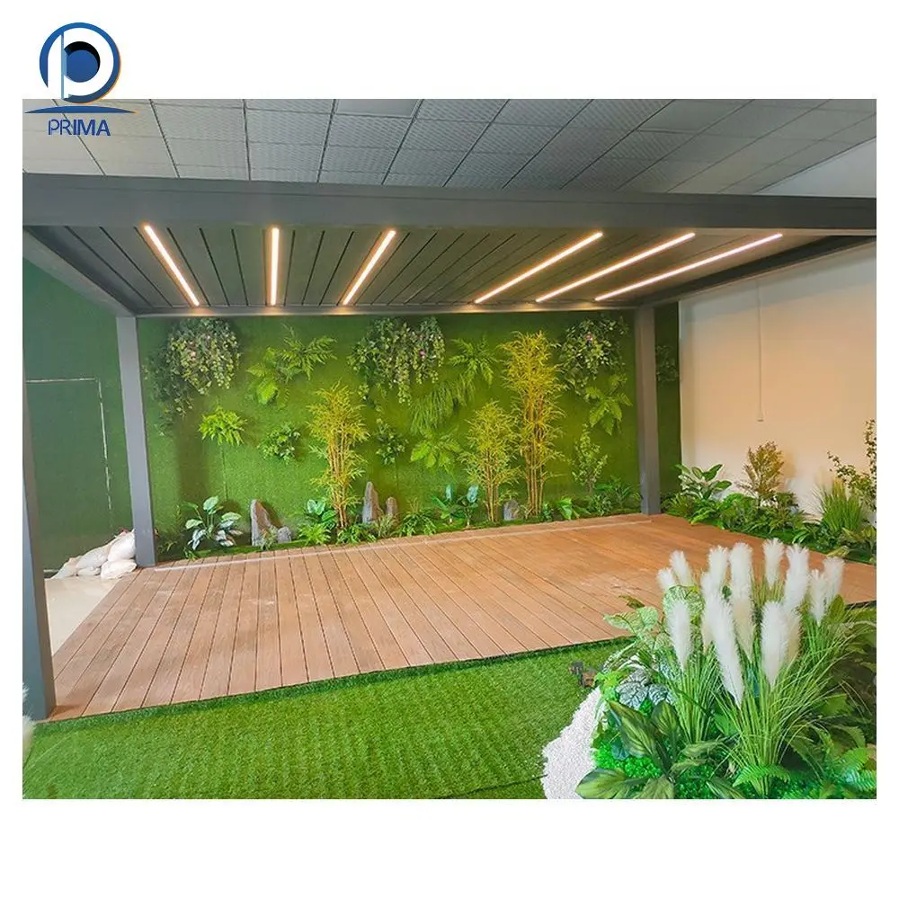 Aluminum Frame Portable Fire Waterproof louver roof residential buildings patio aluminium automatic garden sun shed tende