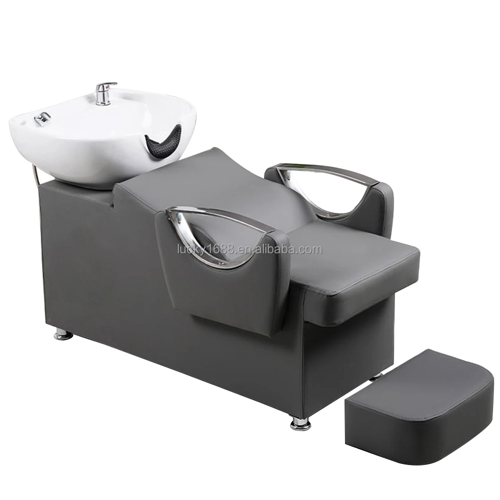Professional Beauty Hair Salon Furniture Hair Washing Massage Bed Curved Shampoo Chair