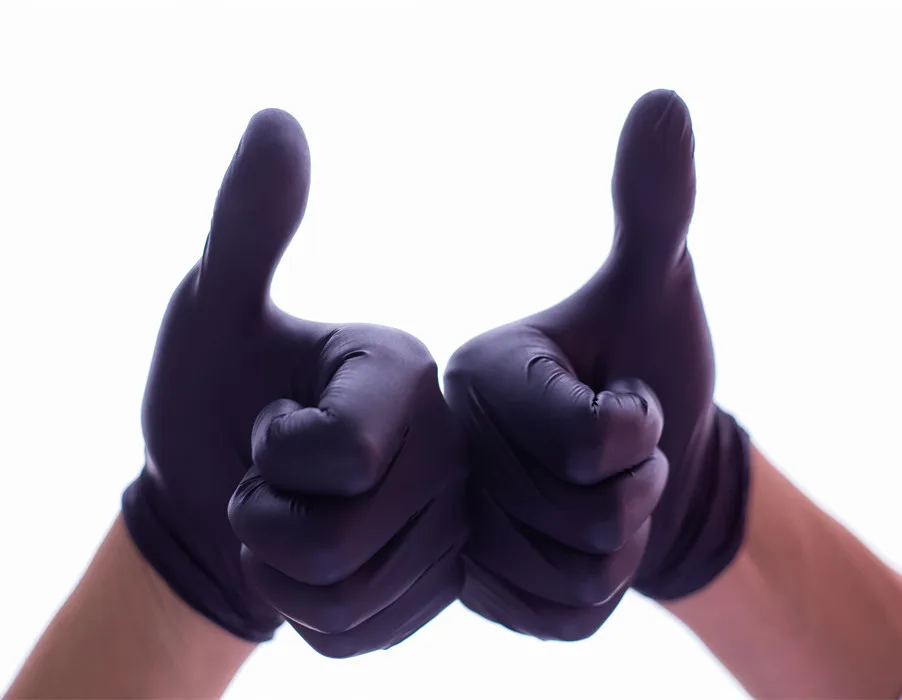 Good Quality Disposable Nitrile Gloves  Powder Free Black Hair Dye